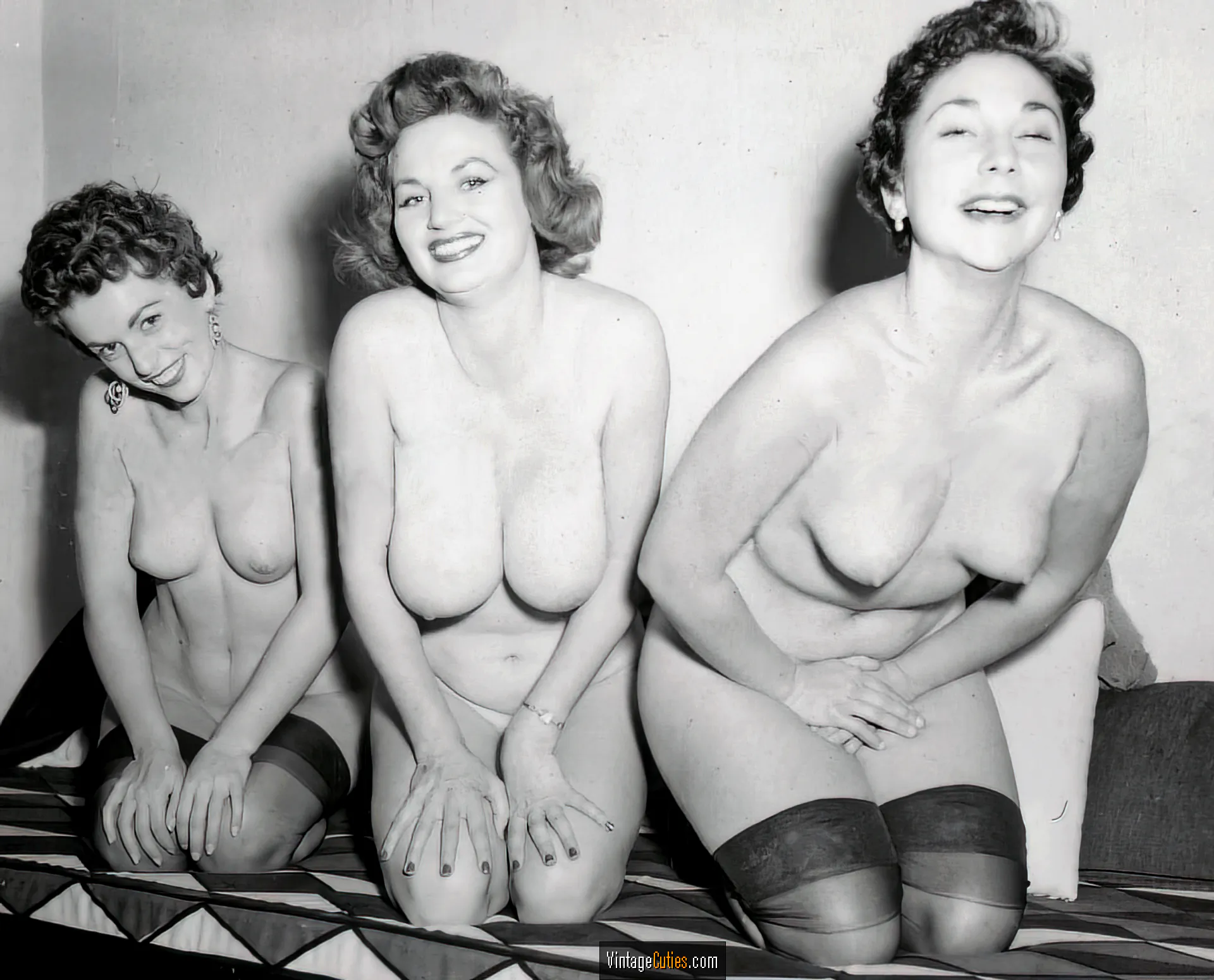 Cherrie Knight and her ladies expose their creamy tits